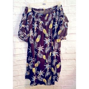 🍍 Pineapple Off the Shoulder Mini Dress  3XL 🍍